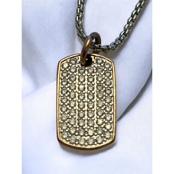 Romantic "I Love You" Necklace With Rose & Crystal Accents  20" Chain - Picture 7 of 10